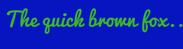 Image with Font Color 3BB826 and Background Color 0715C1